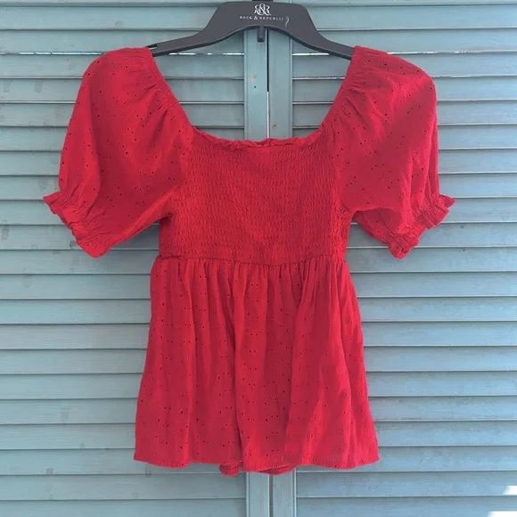Self Esteem Scarlet Puff Sleeve Blouse - Picture 4 of 4